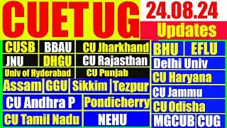 24.08.2024 Latest Updates | 2nd Cutoff  UG Admission CUSB | CUSB Hostel Allotment List