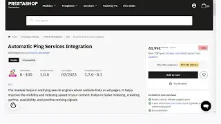 PrestaShop Automatic Ping Services Integration