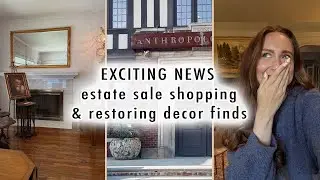 EXCITING NEWS + estate sale shopping & restoring decor finds | MaCenna Lee