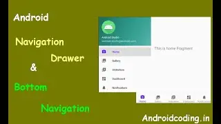 Android navigation drawer and navigation bottom together. | navigations | android coding