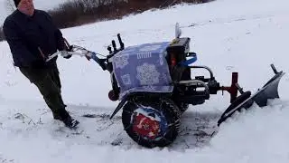 Снегозадержание на приусадебном участке мотоблоком НЕВА- МБ 2