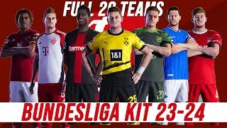 PES 2021 - New Bundesliga Kitpack 2023-2024 | Full 20 Teams