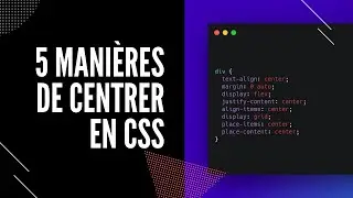 5 manières de centrer en CSS