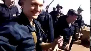Украинские моряки на корабле Черкассы  Крым  Донузлав 25 03