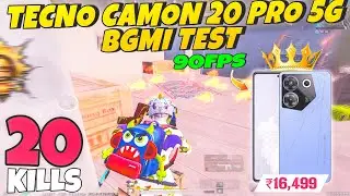 🔥Tecno Camon 20 Pro 5G BGMI Test 2024 with Fps Meter : Just 16499