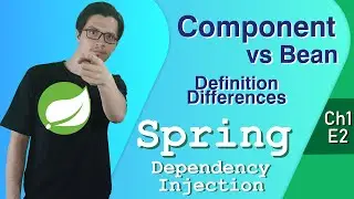 Spring Component Vs Bean | Dependency Injection | Spring Tutorial |Ch1|E2|