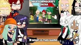 Pro heroes and Parents react to MHA X MINECRAFT || Gacha Club/Life || my AU || mha/Bnha ||