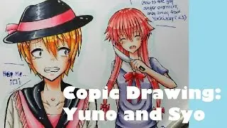 [Copic Speedpaint] Gasai Yuno and Syo Kurusu