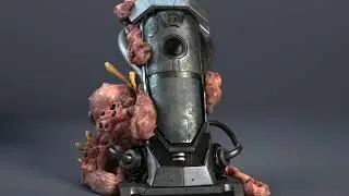 Cryopod with Alien #3d #vfx #scifi