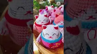 Lucky Cat #crochet #amigurumi #handmade #craftstoryshop #crochetdoll #luckycat #kitty @lovelydiy