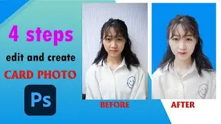 4 steps to edit and create the simplest card photo on photoshop