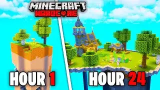I Survived 24 HOURS on ONE CHUNK In Minecraft! 😱