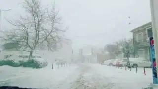 Bozcaada'da Kar Fırtınası