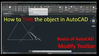How to Trim an object in autocad, use of trim command in autoCAD