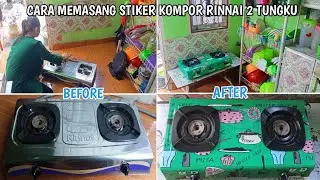 Cara memasang stiker kompor 2 tungku | Makeover dapur low budget