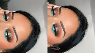 BRONZE GLITTER + POP OF COLOR | MAKEUP MONDAY