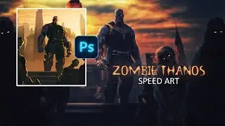 ZOMBIE THANOS | Photoshop Speed Art
