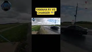 yamaha r1 bike vs hellcat drag race