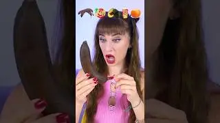 ASMR Brown Banana, Gummy Snake, Jello Mukbang 