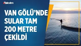 Van Gölü'nde sular çekilince yeni adacıklar oluştu