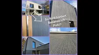 So wird Besenstrich Putz gemacht!  Perfekt ausgeführt mit Knauf_SM700pro und  pft_ritmo!#DIY