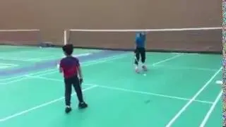 Father and Son Badminton Training So Sweet!