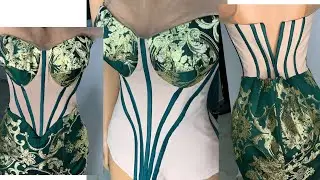 How to draft a cup corset bust caging style