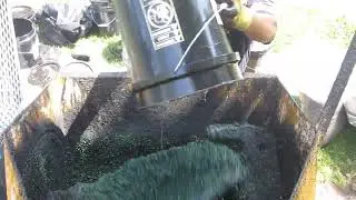 mixing EPDM granules using a mortar mixer