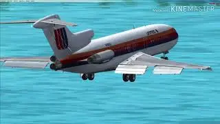 FSX | Approach to Seletar Int'l airport using a 727 | Int'l arrival
