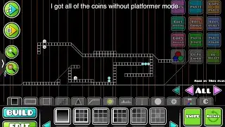 i made a platformer level without using platformer mode (geometry dash)