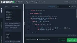 HackerRank Interview Prep - Problem 5: 2D Array - DS
