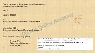 Packages in Java | Write a java program to demonstrate packages in Java