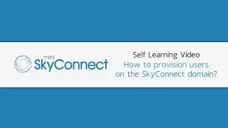 How to provision users on the SkyConnect domain