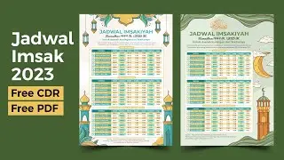 Jadwal Imsak Ramadhan 2023 - Template Gratis - CORELDRAW & PDF #edukasigrafis