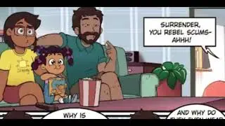 space movies. toh comic. ft: Luz and Manny     (tbh he's me watching a movie)