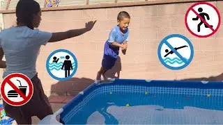 Jeremy learns Saftey Rules In Pool | Helpful stories for kids in water