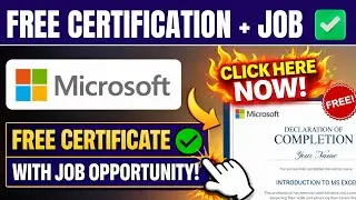 🔴 Microsoft Free Course with Certificate  2026 | Job Opportunity | Open for All | Free Certification