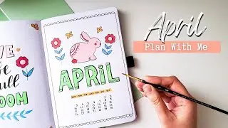 Plan With Me | April 2022 Bullet Journal Setup (🌸 spring theme 🌸)