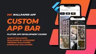 PART 3 || Custom App Bar || Wallpaper App In Flutter || Flutter 3.x App Development Course
