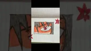 Drawing Sasuke's Eternal Mangekyo Sharingan from Naruto! (#drawing, #naruto) #satisfying #asmr
