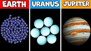 Planets Size Comparison | Falling Planets