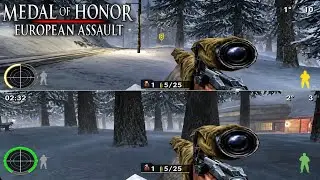 Medal of Honor: European Assault | 2 Players | 1 vs 1 | SNIPING WEAPONS! (PS3 1080p)