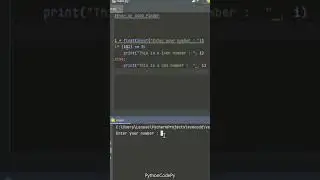 #shorts Python Even Odd finder | python soo easy | program to find Even or odd |@NewtoCode |