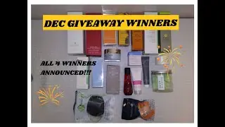 ALL 4 DECEMBER GIVEAWAY WINNER'S ANNOUNCED/ENTER NEXT MONTH'S GIVEAWAY