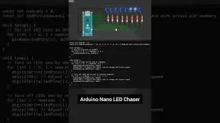 Arduino Nano 8 LED Chaser Using Arduino Programming and IDE