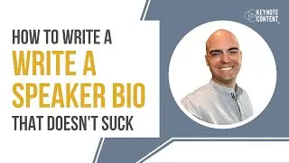 How to Write a Speaker Bio that Doesn't Suck
