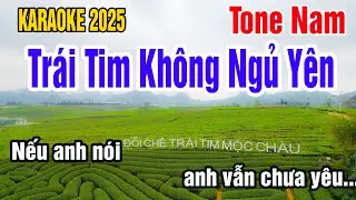 Karaoke Trái Tim Không Ngủ Yên Tone Nam Nhạc Sống gia huy beat
