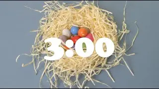 3 Minute Countdown Timer | EASTER EGG NEST, SPRING | Alarm Bell Tone