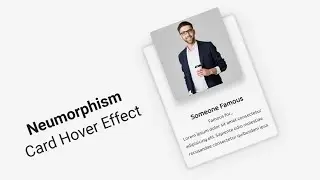 How to Neumorphism Card Hover Effect | Encrypted Code