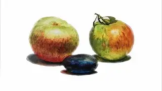 Drawing Lessons. How to Paint Fruit. Watercolor. Painting Fruit with Watercolors